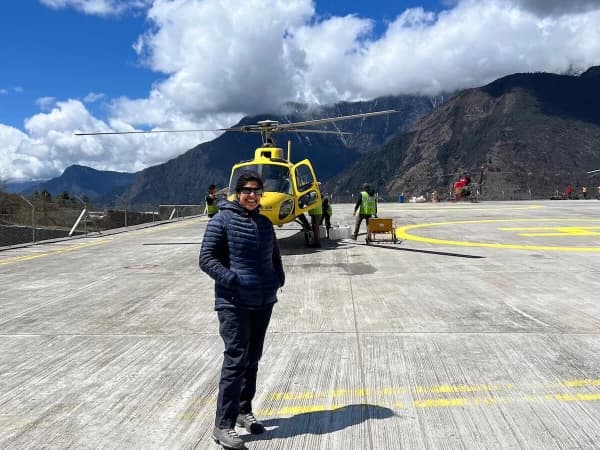 Return Helicopter From Ebc