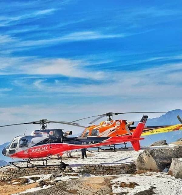 Gosaikunda Landing Helicopter