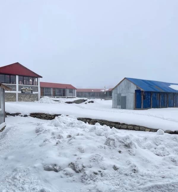 Snow at Annapurna Base Camp